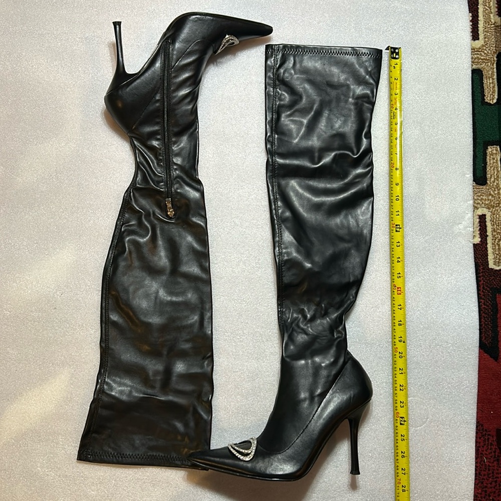Brand new PU thigh high boots size 11